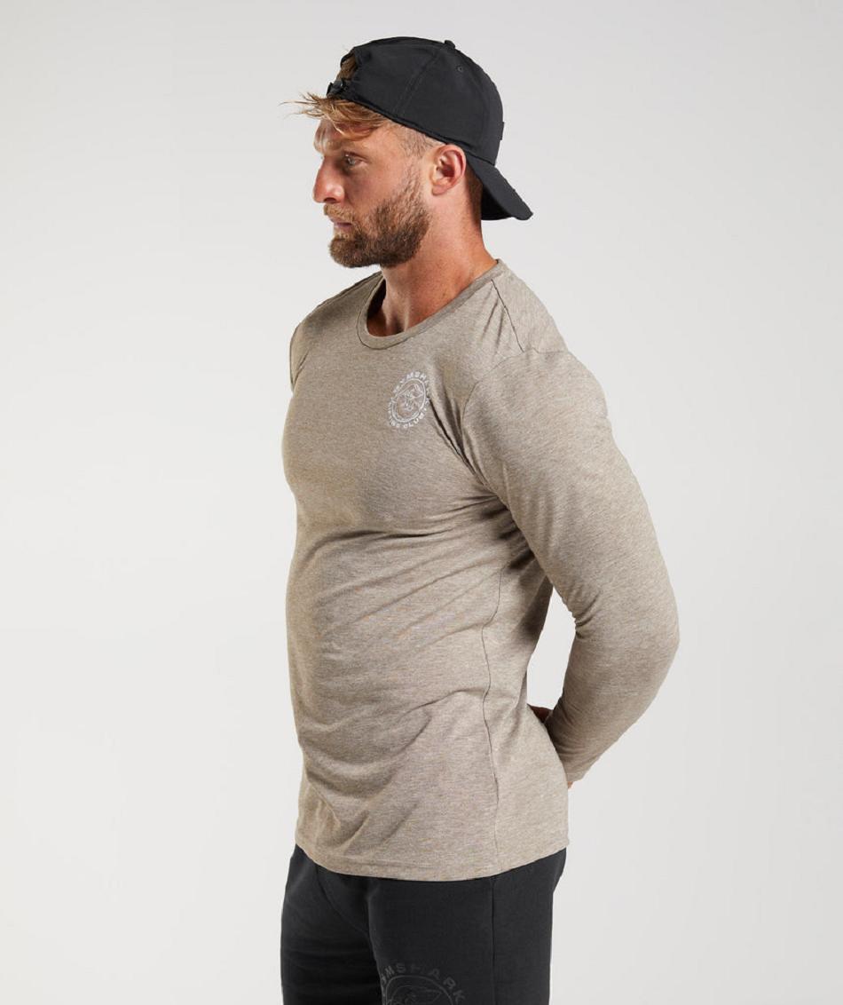 Long Sleeve Gymshark Legacy Hombre Gris | CO 3493VRW